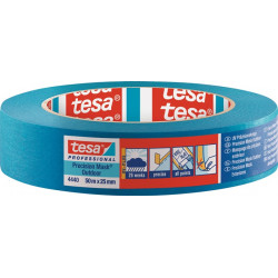 Präzisionskrepp 4440 Außen UV PLUS glatt blau L.50m B.25mm Rl.TESA