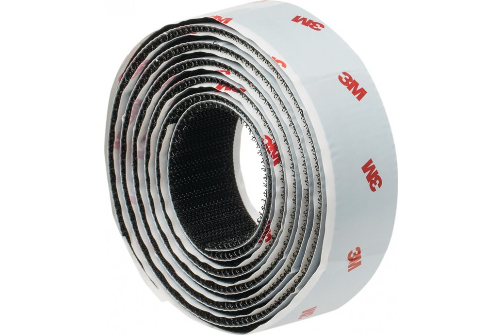 Haken  u.Schlaufenband SJ352B schwarz L.1,25m B.25mm Bl.3M