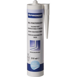 Bau Fenstersilikon weiß 310 ml Kartusche PROMAT CHEMICALS Bau Fenstersilikon weiß 310 ml Kartusche PROMAT CHEMICALS