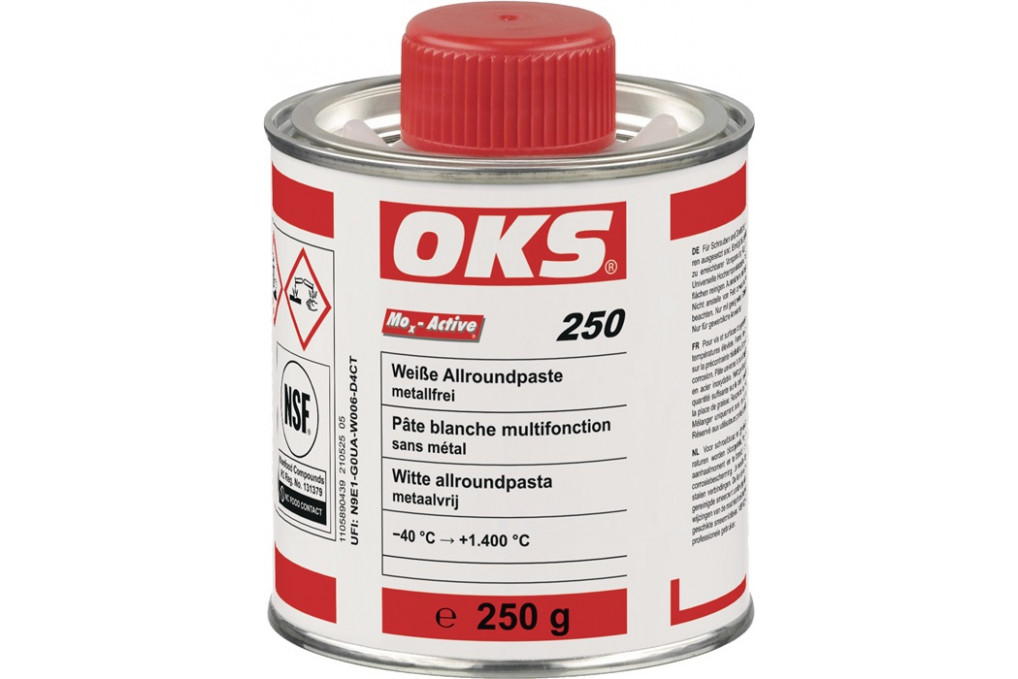 Weiße Allroundpaste OKS 250 weiß 250g Pinseldose OKS