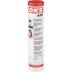 Weißes Allround Hochleistungsfett OKS 470 weiß NSF H2 400ml Kartusche OKS