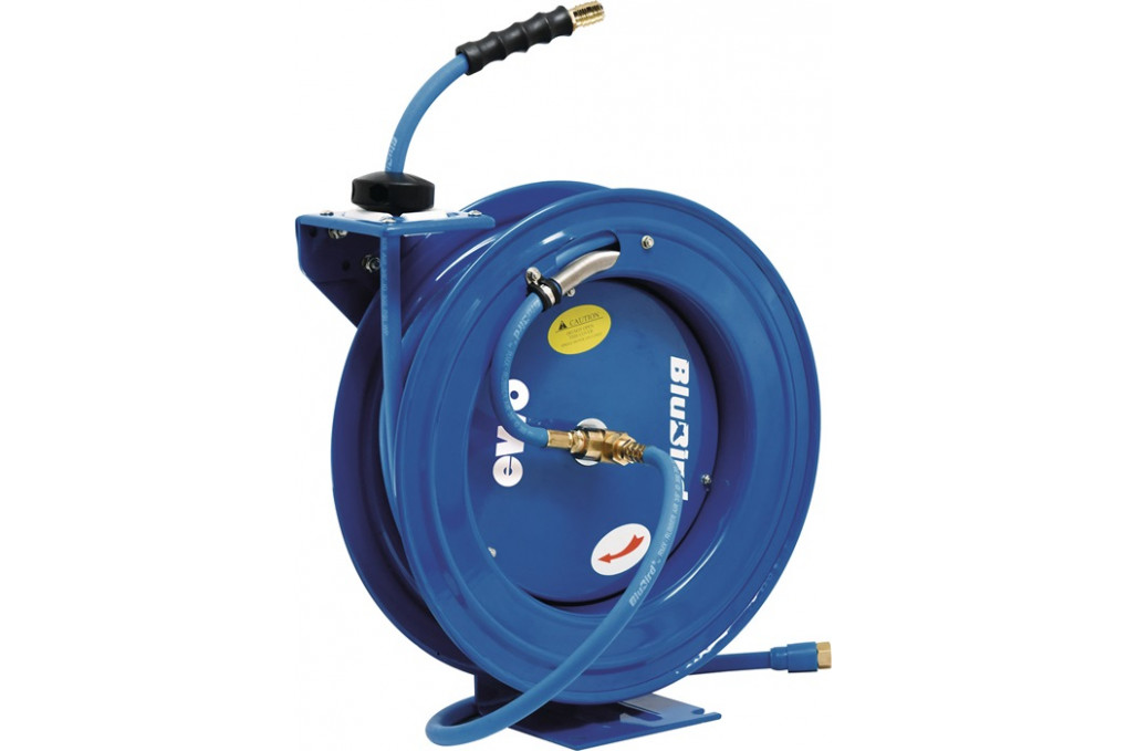 Schlauchaufroller BluBird f.Luft u.Wasser L.20m Geh.Metall Ausgang DN 7,2 EWO Schlauchaufroller BluBird f.Luft u.Wasser L.20m Geh.Metall Ausgang DN 7,2 EWO