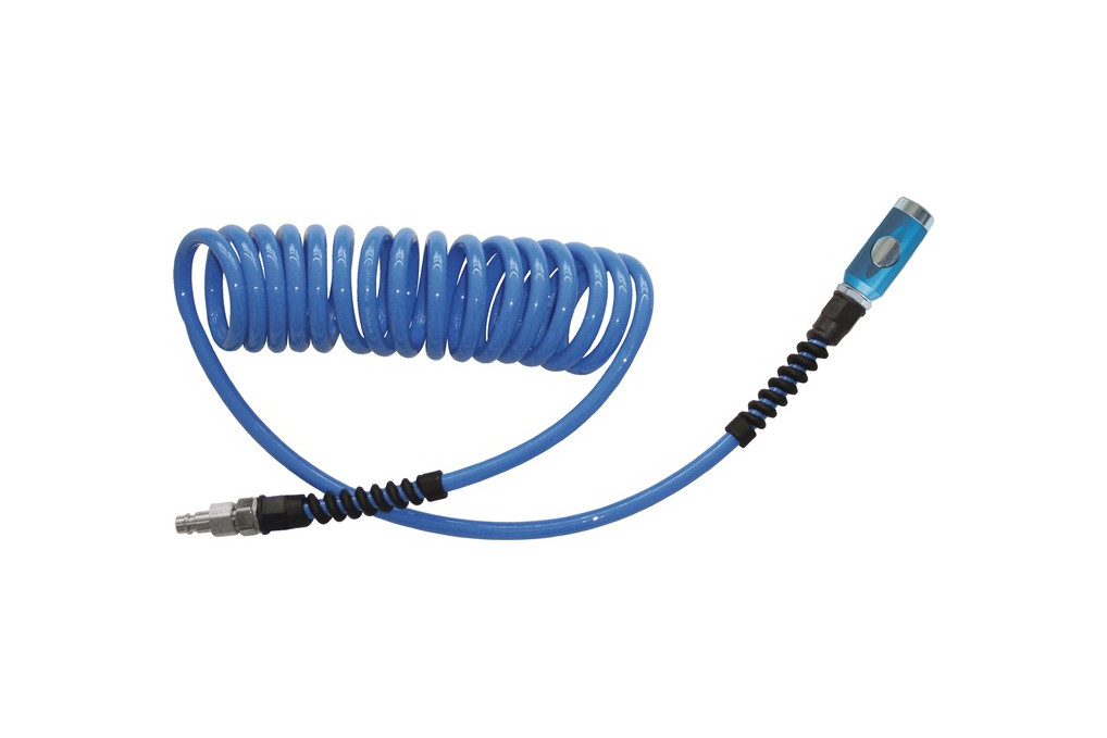 Spiralschlauchset ID 6,5mm AD 10mm L.6m Sicherheitskuppl.DN 7,4 EWO Spiralschlauchset ID 6,5mm AD 10mm L.6m Sicherheitskuppl.DN 7,4 EWO