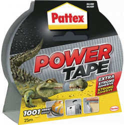 Gewebeband Power Tape silber grau L.25m B.50mm Rl.PATTEX Gewebeband Power Tape silber grau L.25m B.50mm Rl.PATTEX