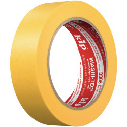 Abdeckband 3308 WASHI TEC®Premium Plus Goldkrepp® glatt gelb L.50m B.18mm Rl.KIP Abdeckband 3308 WASHI TEC®Premium Plus Goldkrepp® glatt gelb L.50m B.18mm Rl.KIP