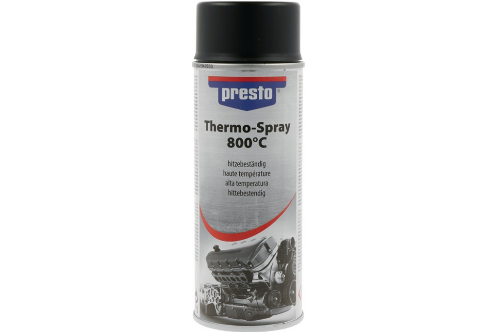Thermo Lackspray Profi 800GradC schwarz 400 ml Spraydose PRESTO