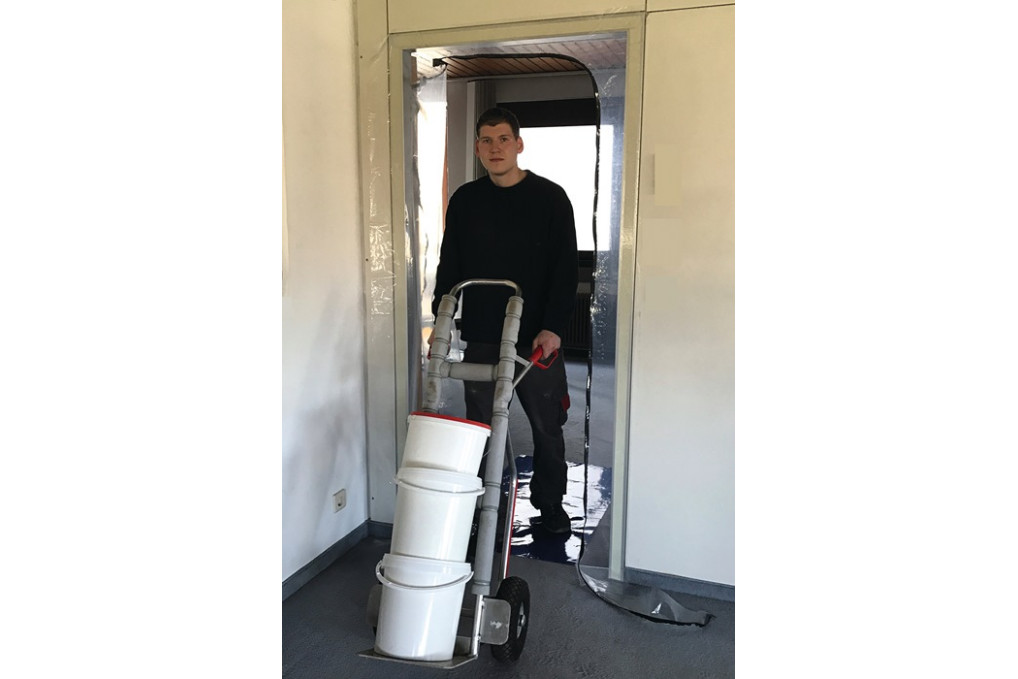 Staubschutztür DUO 1 Folie 1 Rl.Klebeband Tuch 2,2x1,1 m Band 7 mx36,6mm