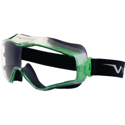Vollsichtbrille 6x3 EN 166,EN 170 Rahmen gunmetallic grün,Scheibe klar PC UNIVET