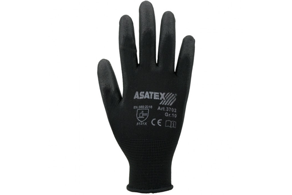 Handschuhe Gr.9 schwarz EN 388 PSA II Nyl.m.PU ASATEX Handschuhe Gr.9 schwarz EN 388 PSA II Nyl.m.PU ASATEX