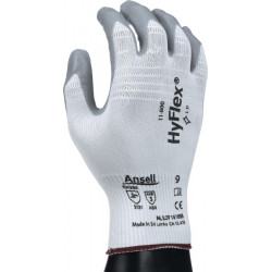 Handschuhe HyFlex 11 800 Gr.10 weiß grau EN 388 PSA II Nyl.m.Nitrilschaum ANSELL