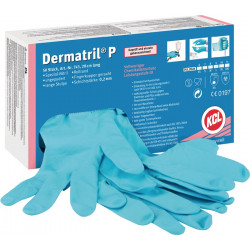 Einw. Handsch.Dermatril P 743 Gr.8 blau Nitril 50 St. Box