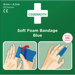Soft Foam Bandage selbsthaftend elastisch,blau Rl.6cmx4,5m CEDERROTH