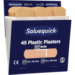 Pflasterstrips Salvequick wasserfest 6 Nachfüllpack je 45 St.SALVEQUICK Pflasterstrips Salvequick wasserfest 6 Nachfüllpack je 45 St.SALVEQUICK
