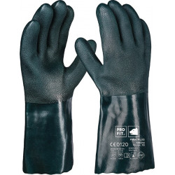 Chemikalienschutzhandschuh Pirat Gr.10 grün PVC EN388,EN ISO374 1 PSAIII PRO FIT