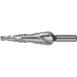 Stufenbohrer Bohrber.4 12mm HSS Co5 Spiralnut Z.2 Stufen 9 RUKO Stufenbohrer Bohrber.4 12mm HSS Co5 Spiralnut Z.2 Stufen 9 RUKO