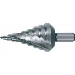 Stufenbohrer Bohrber.5,3 30,5mm HSS Spiralnut Z.2 Stufen 9 RUKO Stufenbohrer Bohrber.5,3 30,5mm HSS Spiralnut Z.2 Stufen 9 RUKO