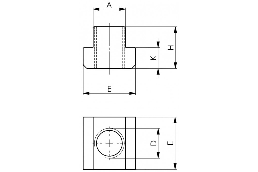 T Nutenstein (DIN 508) Werksnorm T Nut 18mm M12 AMF