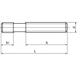 Stiftschraube DIN6379 M16x500mm vergütet auf 8.8 AMF Stiftschraube DIN6379 M16x500mm vergütet auf 8.8 AMF