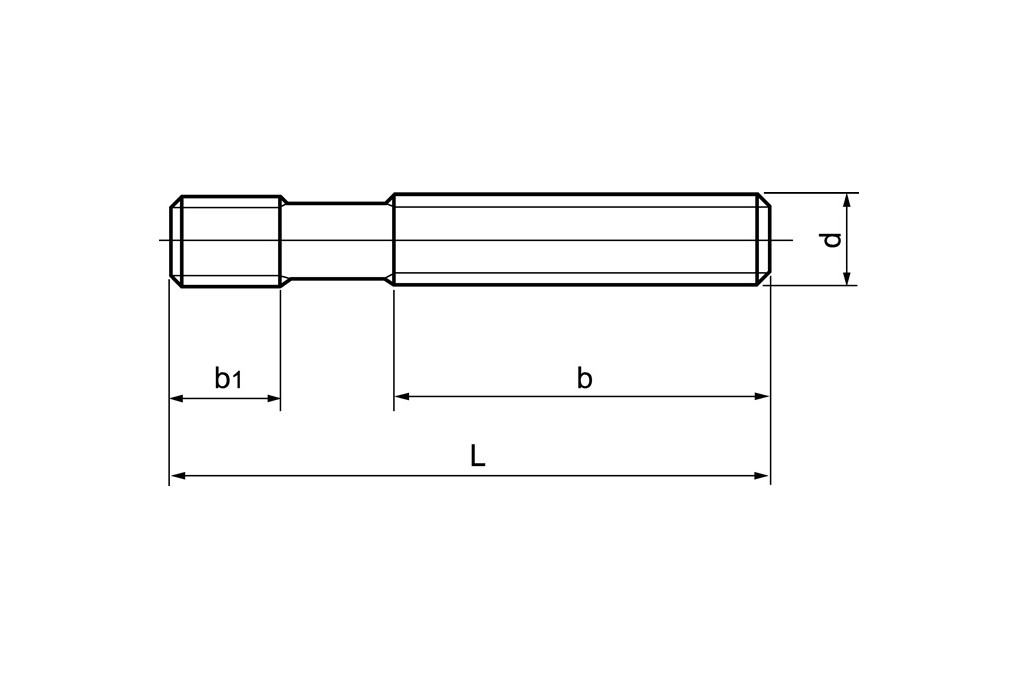 Stiftschraube DIN6379 M16x500mm vergütet auf 8.8 AMF Stiftschraube DIN6379 M16x500mm vergütet auf 8.8 AMF