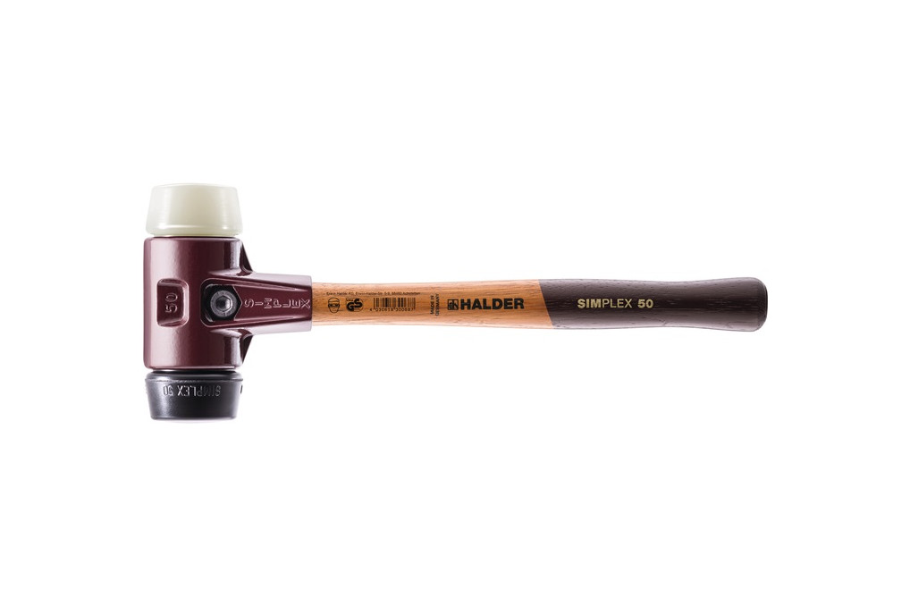 Schonhammer SIMPLEX L.300mm Kopf D.30mm mittelh. hart HO Gum.schwarz Nylon weiß Schonhammer SIMPLEX L.300mm Kopf D.30mm mittelh. hart HO Gum.schwarz Nylon weiß