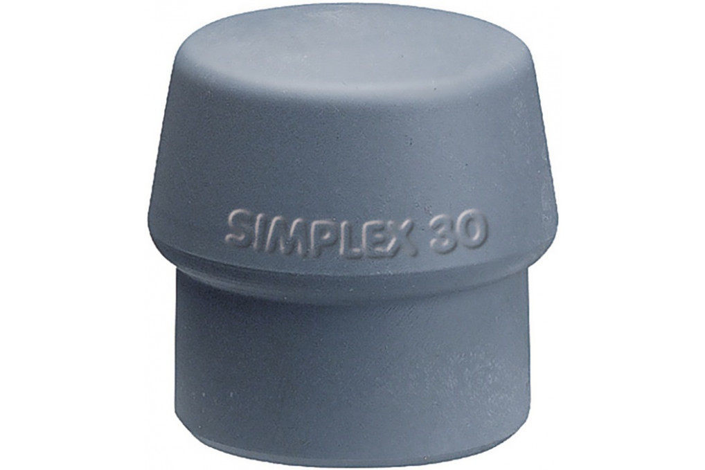 Schonhammerkopf SIMPLEX Kopf Ø 30mm TPE mid grau mittelh.HALDER Schonhammerkopf SIMPLEX Kopf Ø 30mm TPE mid grau mittelh.HALDER