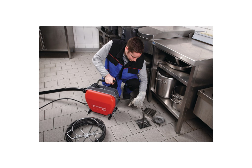 Rohrreinigungsmaschine R 600 230 50 V Hz 467min ¹ 690 W f.Rohr D.20 150mm Rohrreinigungsmaschine R 600 230 50 V Hz 467min ¹ 690 W f.Rohr D.20 150mm