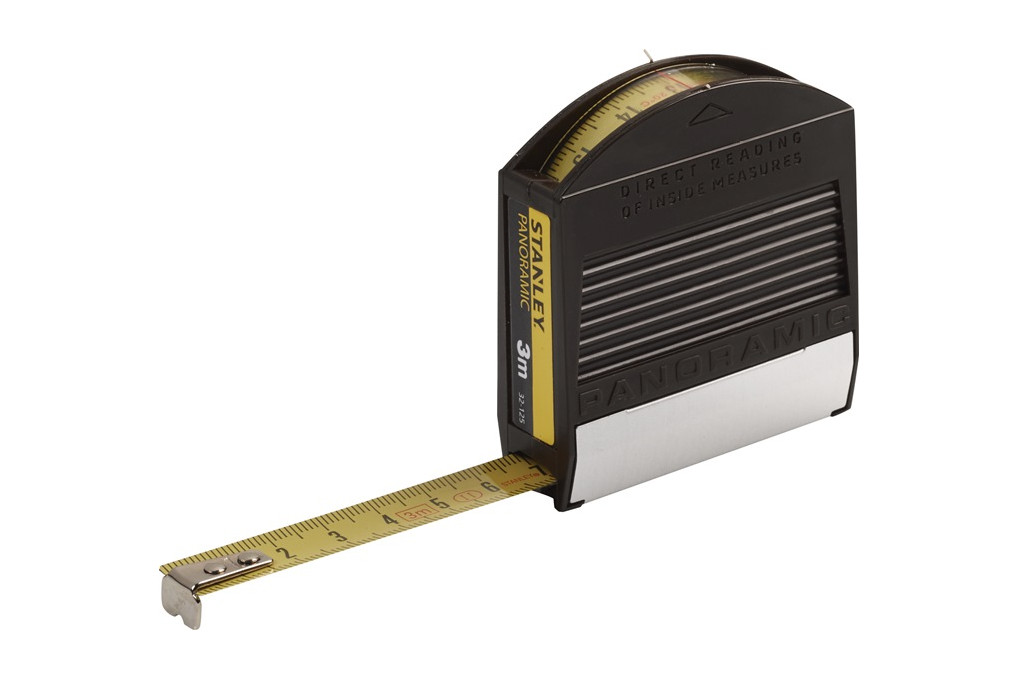 Taschenrollbandmaß Panoramic L.3m B.12,7mm mm cm EG II Ku.Sichtfenster STANLEY Taschenrollbandmaß Panoramic L.3m B.12,7mm mm cm EG II Ku.Sichtfenster STANLEY