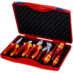 Zangen Werkzeugsatz 7 tlg.Mehrkomp. Hüllen Ku. Überzug Ku. Koffer VDE KNIPEX Zangen Werkzeugsatz 7 tlg.Mehrkomp. Hüllen Ku. Überzug Ku. Koffer VDE KNIPEX