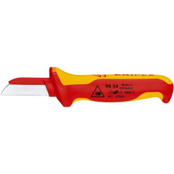 Kabelmesser L.190mm Klingen L.50mm Klingenrücken m.Ku. Überzug VDE68g Mehrkompgr