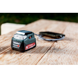 Akku-Power-Adapter PowerMaxx PA 12 LED-USB (600298000) 12 V Anschluss + 5 V USB + LED-Licht Karton