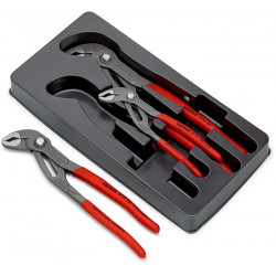 Zangensatz Cobra® Paket Inh.3tlg.grau atram.Kunststofftiefziehteil KNIPEX