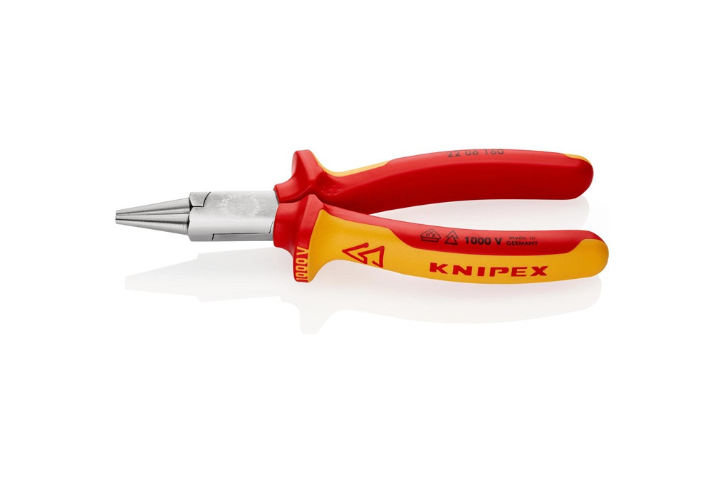 Rundzange L.160mm Zange verchr.VDE Mehrkomp. Hüllen KNIPEX Rundzange L.160mm Zange verchr.VDE Mehrkomp. Hüllen KNIPEX