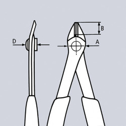 Elektronikseitenschneider Electronic Super Knips L.125mm Form 0 Facette nein VDE Elektronikseitenschneider Electronic Super Knips L.125mm Form 0 Facette nein VDE