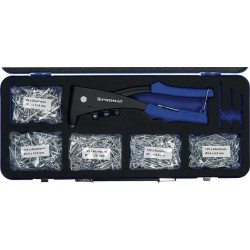 Blindnietsortiment 604tlg.4000813025 u.Blindniete Alu Stahl i.Blechkoffer PROMAT