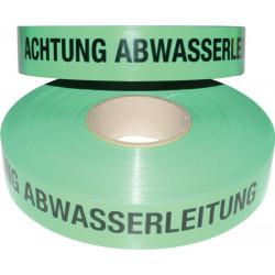 Trassenwarnband Aufdruck Achtung Abwasserleitung B.40mm L.250m grün Trassenwarnband Aufdruck Achtung Abwasserleitung B.40mm L.250m grün