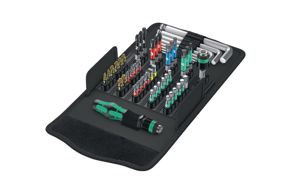 Bitsortiment KK 100 52 tlg.Schlitz PH PZD TX 6Kt.WERA