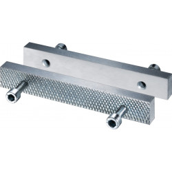 Schraubstockbacke HEUER Front Backen B.120mm glatt geriffelt Schraubstockbacke HEUER Front Backen B.120mm glatt geriffelt