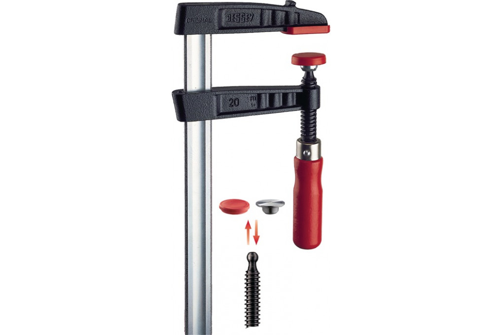 Temperguss Schraubzwinge TG Spann W.160mm A.80mm Holzgr.25x6mm BESSEY Temperguss Schraubzwinge TG Spann W.160mm A.80mm Holzgr.25x6mm BESSEY