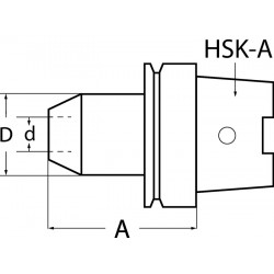 Flächenspannfutter DIN 69893A Weldon Spann D.12mm HSK A63 A. L.80mm PROMAT Flächenspannfutter DIN 69893A Weldon Spann D.12mm HSK A63 A. L.80mm PROMAT