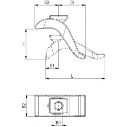 Spannpratze Nr.6321 f.T Nut 14mm Spann H.0 50mm M12x14x125mm AMF