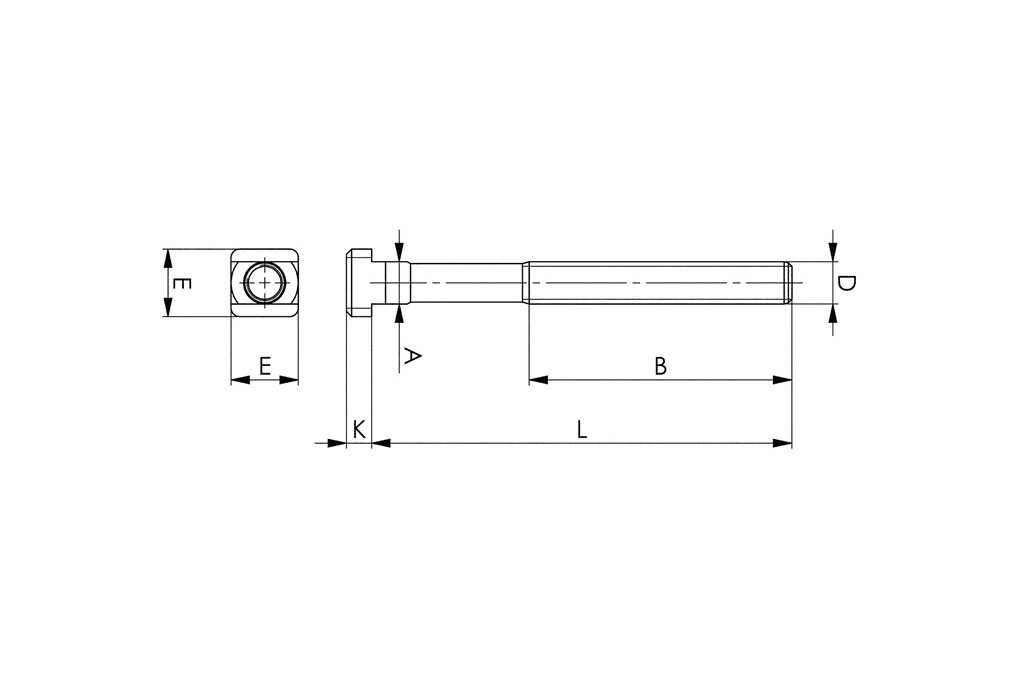 T Nutenschraube DIN 787 T Nut 14mm M12 L.100mm Güte 10.9 m.Mutter u.Scheibe AMF