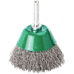 Flächenbürste D.50mm Schaft 6mm Drahtstärke 0,3mm VA 10500min ¹ LESSMANN Flächenbürste D.50mm Schaft 6mm Drahtstärke 0,3mm VA 10500min ¹ LESSMANN