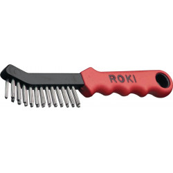 Drahtbürste ROKI® L.225mm 0,35mm STA 2 reihig LESSMANN Drahtbürste ROKI® L.225mm 0,35mm STA 2 reihig LESSMANN