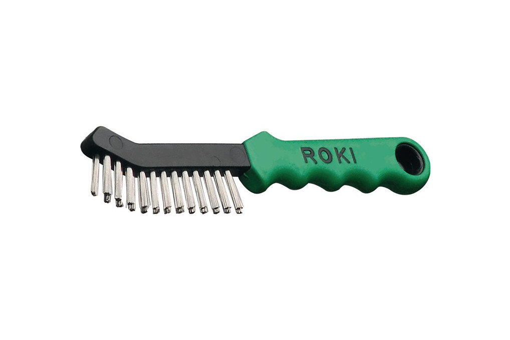 Drahtbürste ROKI® L.225mm 0,35mm VA 2 reihig LESSMANN Drahtbürste ROKI® L.225mm 0,35mm VA 2 reihig LESSMANN