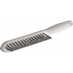 Kehlnahtbürste L.290mm 0,35mm VA Stahldraht gewellt 3 reihig LESSMANN Kehlnahtbürste L.290mm 0,35mm VA Stahldraht gewellt 3 reihig LESSMANN