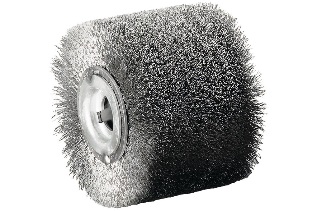 Satinierwalze VA Stahldraht Ø100xB70mm 19,2mm LESSMANN