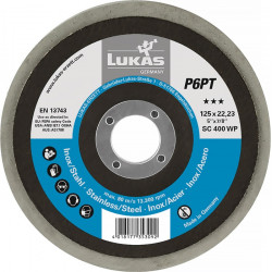 Polierteller P6PT D.125mm Bohrungs D.22,23mm P 150 medium weiß LUKAS Polierteller P6PT D.125mm Bohrungs D.22,23mm P 150 medium weiß LUKAS