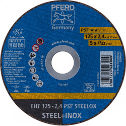 Trennscheibe PSF STEELOX D125x2,4mm ger.INOX Bohr.22,23mm PFERD Trennscheibe PSF STEELOX D125x2,4mm ger.INOX Bohr.22,23mm PFERD