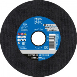 Trennscheibe SG STEELOX D125x1mm ger.INOX Bohr.22,23mm PFERD Trennscheibe SG STEELOX D125x1mm ger.INOX Bohr.22,23mm PFERD