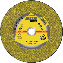 Trennscheibe A 24 Extra D115x2,5mm gekr.STA Bohr.22,23mm KLINGSPOR Trennscheibe A 24 Extra D115x2,5mm gekr.STA Bohr.22,23mm KLINGSPOR